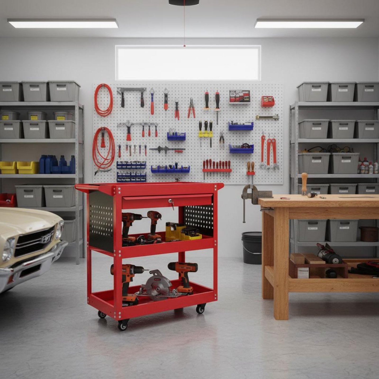 Workshop Tools Diy - Carrito de Herramientas de 3 Niveles,