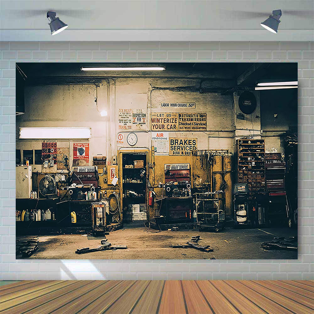 Fondo Retro para reparaciones  - Workshop Tools Background reseña y precio
