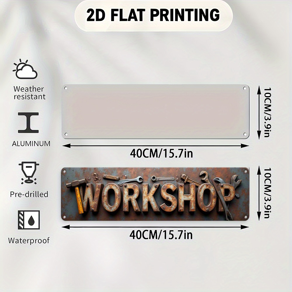 Letrero Plano 2D, un Artículo  - Workshop Tools Background reseña y precio